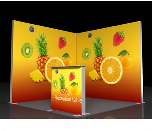 快速安装折叠贸易展背光展台展示模块化展台<span class=keywords><strong>SEG</strong></span>发光二极管广告灯箱后墙 - Product Image 3