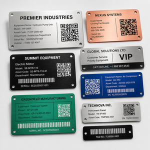 Échantillon <span class=keywords><strong>Gratuit</strong></span> : Plaque Nominative Personnalisée en Acier Inoxydable Brossé, Autocollante, Gravée, pour l'Identification des Équipements - Product Image 2
