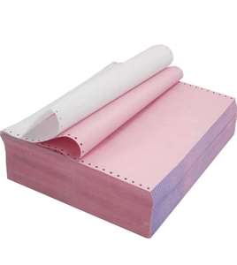 NCR Continuous Feed Computer Paper 2-ply,1000 Count Carbonless Copy Paper for Dot <b>Printer</b>, White/pink - Product Image 1