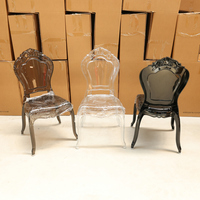 Chaise de banquet transparente en acrylique moderne pour hôtel, restaurant, mariage, événements