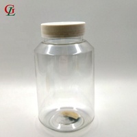 Botella de plástico transparente para pérdida de peso, contenedor de cápsula quemadora de grasa, con tapón de rosca y Revestimiento Térmico, 500 Cc