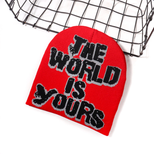 Nouveauté Funky Jacquard Y2K Beanie chapeau hiver coupe-vent acrylique pêcheur crâne casquette avec arcs dessin animé motif hommes mode" - Product Image 3