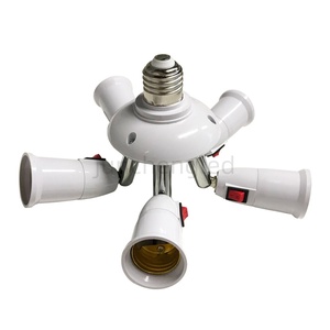 <strong>E27</strong> Light Bulb Socket <strong>Adapter</strong> Splitter 1 <strong>to</strong> 3 Heads Lamp Holder Adjustable Angles Medium Screw <strong>Base</strong> Converter - Product Image 1