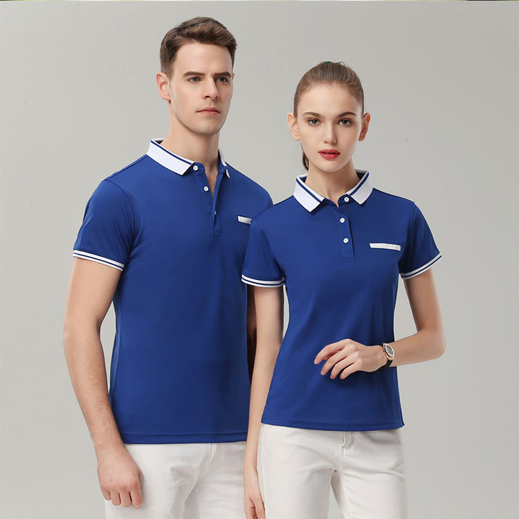 Kemeja Golf Pria Lengan Pendek, Kemeja Polo Hitam Putih Lengan Pendek Slim Fit Olahraga Warna Polos dengan Logo