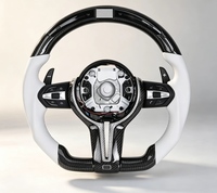 Volant sport en cuir blanc personnalisé avec LED en carbone JIANSHAN pour les séries 3 et 5, compatible avec M3 M5 F30 F10 F15 F01 F20 F22 F25 F30 F32 F40