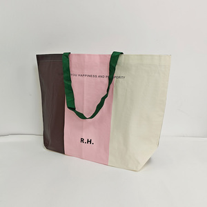 Sac en tissu tissé PP promotionnel pour la grande ouverture, logo personnalisé, laminé, réutilisable, imperméable, sac de rangement pour épicerie - Product Image 4