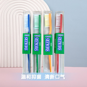 Wisdom Smokers Toothbrush 727 Hard Bristle <b>Large</b> Head 12 <b>Pack</b> Manual Toothbrush for Adults Home Use - Product Image 3
