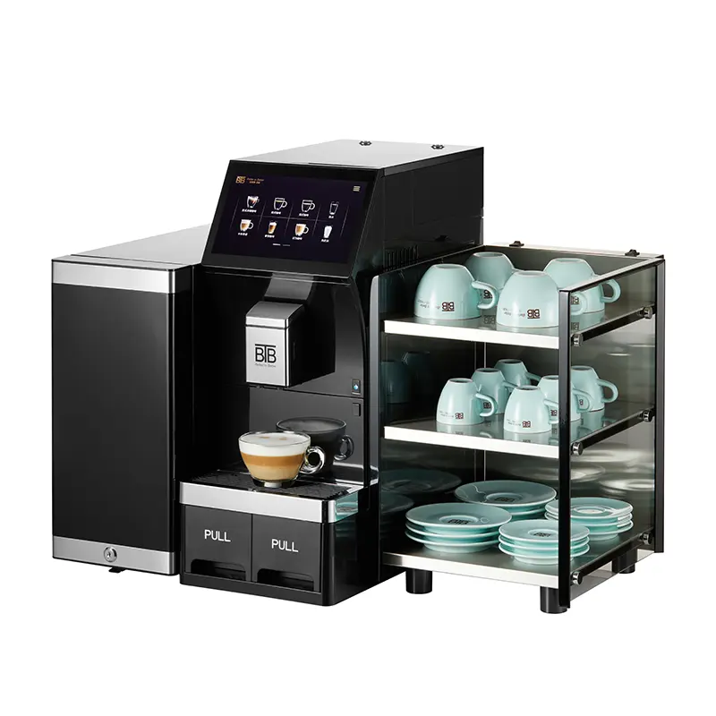 Thương mại Máy pha cà phê văn phòng hoàn toàn tự động đậu để cốc máy pha cà phê với máy xay