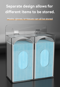 Organizador de caja de máscara de almacenamiento de pared de acrílico clásico duradero para un almacenamiento eficiente de máscara - Product Image 2