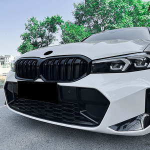 Bmw 3 Series G20 G21 G28 Lci 2023 Night Double Line Grille Kit All Black No Lights Bumper Modification Part - Product Image 1
