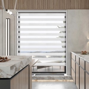 Sang trọng 100% vải không dây Zebra Con lăn rèm được xây dựng trong cài đặt cửa sổ <span class=keywords><strong>Shades</strong></span> Đồng bằng kỹ thuật cửa sổ Rèm cửa cho cửa sổ - Product Image 6