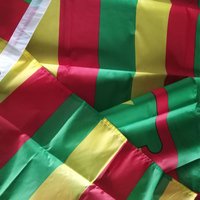 Drapeau Rasta en Polyester 100% 3x5 pieds Personnalisé pour l'extérieur avec 2 œillets
