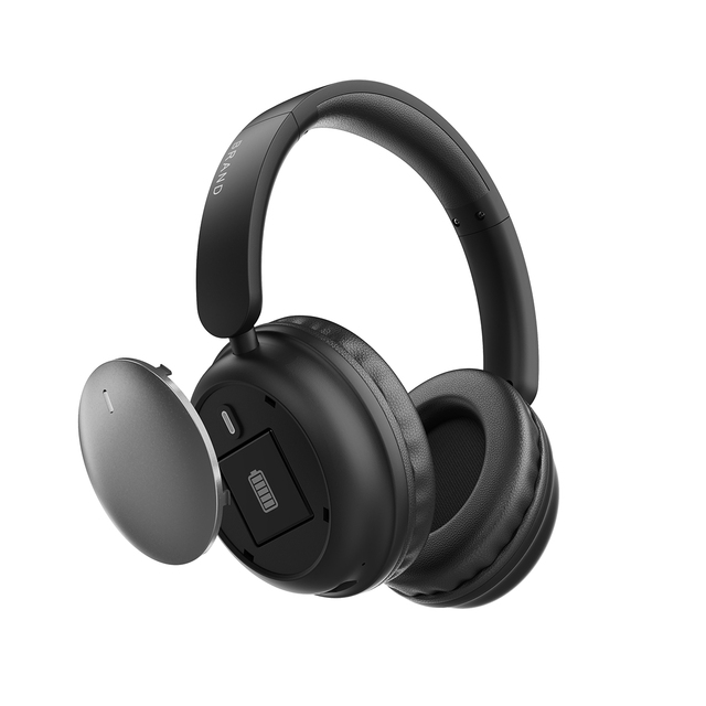 ANC Detachable Battery Headset Sport Music Bluetooth 6.0 Wireless Earbuds Over Ear HiFi Stereo Foldable Headphones