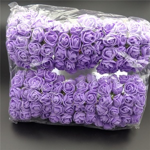 LUYI - Meilleures ventes : 144 roses en PE/organza de 2,5 cm, mini bouquet de fleurs en mousse pour mariages, extérieur et intérieur - Product Image 3