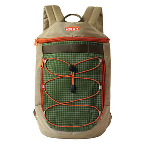 Mochila Unisex Ligera de Nailon Gris Claro con Marco Interno, Diseño Minimalista/Normcore con Patrón de Caracteres, Duradera, Portátil y con Cierre - Product Image 1