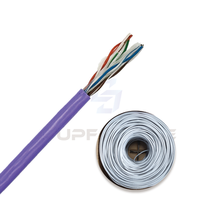 Câble Ethernet sans halogène UTP CAT6 8 conducteurs avec blindage en feuille d'aluminium/tresse pour câblage de centre de données haute densité - Product Image 2