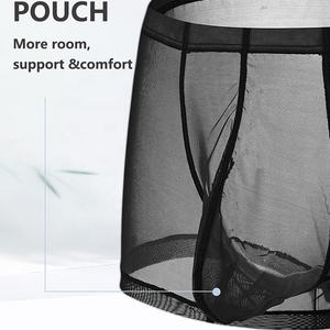 กางเกงบ็อกเซอร์ชายผ้าตาข่ายบาง โปร่งใส สไตล์ญี่ปุ่น เกาหลี ชุดชั้นในซีทรู - Product Image 4