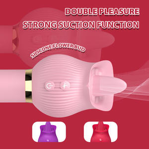 Vibrador de Flor de Rosa Aifeiya, Telescópico, con Succión, 12 Frecuencias, Varita AV, Dispositivo de Lamido de Lengua, Éxito de Ventas en Amazon, para Adultos - Product Image 4
