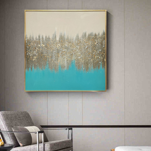 Trang Trí Phòng Khách Đóng Khung Tác Phẩm Nghệ Thuật Handpainted <span class=keywords><strong>Canvas</strong></span> Tường Nghệ Thuật Sơn Vàng Lá Hiện Đại Trừu Tượng Sơn Dầu Tường - Product Image 1