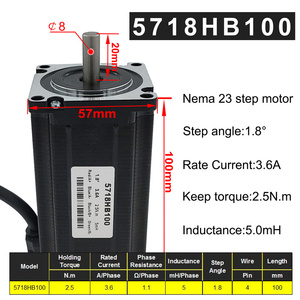 มอเตอร์สเต็ป<span class=keywords><strong>57byg</strong></span> 100มม. 2เฟส1.8องศา3.6A 2.5n ม. มอเตอร์ไดร์เวอร์ไฮบริดมอเตอร์23สเต็ป - Product Image 6