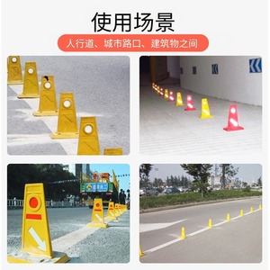 กรวยจราจร TPU ป้ายสัญลักษณ์จราจรยาง EVA ป้ายบอกทางจราจร ตัวแบ่งเลนทางหลวง ป้ายเตือนแบบมองเห็นได้ชัดเจน ฟิล์มสะท้อนแสงเกรด 1 - Product Image 3