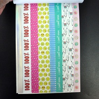 3 Feuilles d'Autocollants Washi Licorne Mignonne Livre Bullet Journal Planner Décoratif DIY