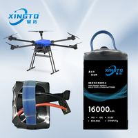 Batterie professionnelle d'origine d'usine Li-ion 16AH 10C 14S 51.8V pour drone multirotor, batteries lithium-ion