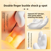 Simulierter Rechtshändiger G-Punkt-Vibrator mit Heizfunktion, Einsetzbarer Klitoris-Massagestab, Finger-Klitoris-Stimulator