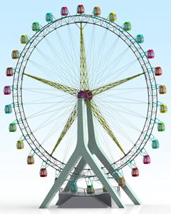 <span class=keywords><strong>Ruota</strong></span> Panoramica da 50m per Parchi Divertimento, Attrazione con Illuminazione per Esterni in Vendita - Product Image 6