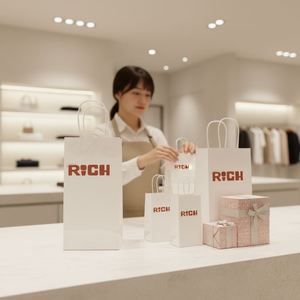 Thick <b>Paper</b> Bags Customise Promotional Ready <b>Made</b> Bulk Eco Friendly Manly Strength for Retail - Product Image 1