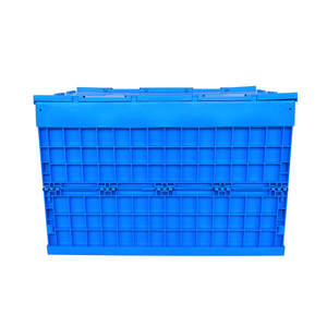 Cesta <span class=keywords><strong>de</strong></span> Almacenamiento <span class=keywords><strong>de</strong></span> Plástico Plegable, Apilable, Ecológica, Reciclable y Encajable <span class=keywords><strong>de</strong></span> Alta Capacidad y Resistencia con Diseño Perforado - Product Image 1