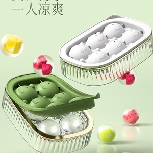 Molde para bolas de hielo de silicona redondo de 6 compartimentos con tapa de fácil desmolde para bebidas y cócteles - Product Image 3