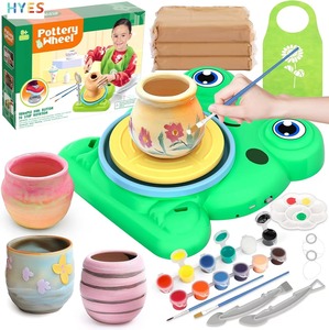 Huiye Gốm Bánh Xe Sơn Kit Đồ Chơi Trong Nhà Handmade Tự Làm Nghệ Thuật Máy Với Nghệ Thuật Thủ Công Mỹ Nghệ Điêu Khắc Công Cụ Giáo Dục Đồ Chơi Cho Trẻ Em - Product Image 1