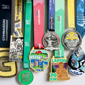Medalla Deportiva de Metal Personalizada al por Mayor para Maratón, Aleación de Zinc en Blanco con Diseño Propio y Premio de Oro 3D - Product Image 2