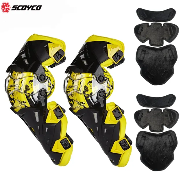 SCOYCO Professional Motorcycle Accessories Racing Adjustable Knee Protector Bike Rider