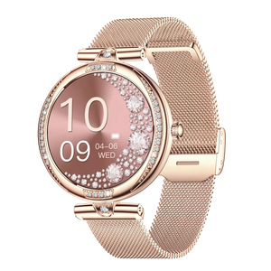 Montre connectée de suivi de la santé des femmes, capteur de tension artérielle, indice IP68, bracelet en acier inoxydable, charge magnétique, suivi du sommeil - Product Image 2