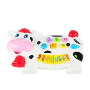 热卖可爱的牛设计教育电动风琴键盘玩具