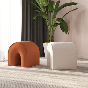 Taburete Moderno de Estilo Escandinavo, Otomana Tapizada Suave, Asiento para Cambiar Zapatos en la Entrada, Mueble para Sala de Estar - Product Image 3