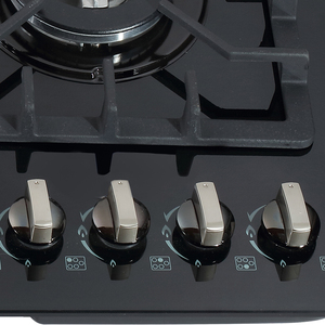 Cuisinière à <span class=keywords><strong>gaz</strong></span> intégrée à 5 brûleurs, cuisinière électrique et à <span class=keywords><strong>gaz</strong></span> avec <span class=keywords><strong>plaque</strong></span> en verre trempé - Product Image 2
