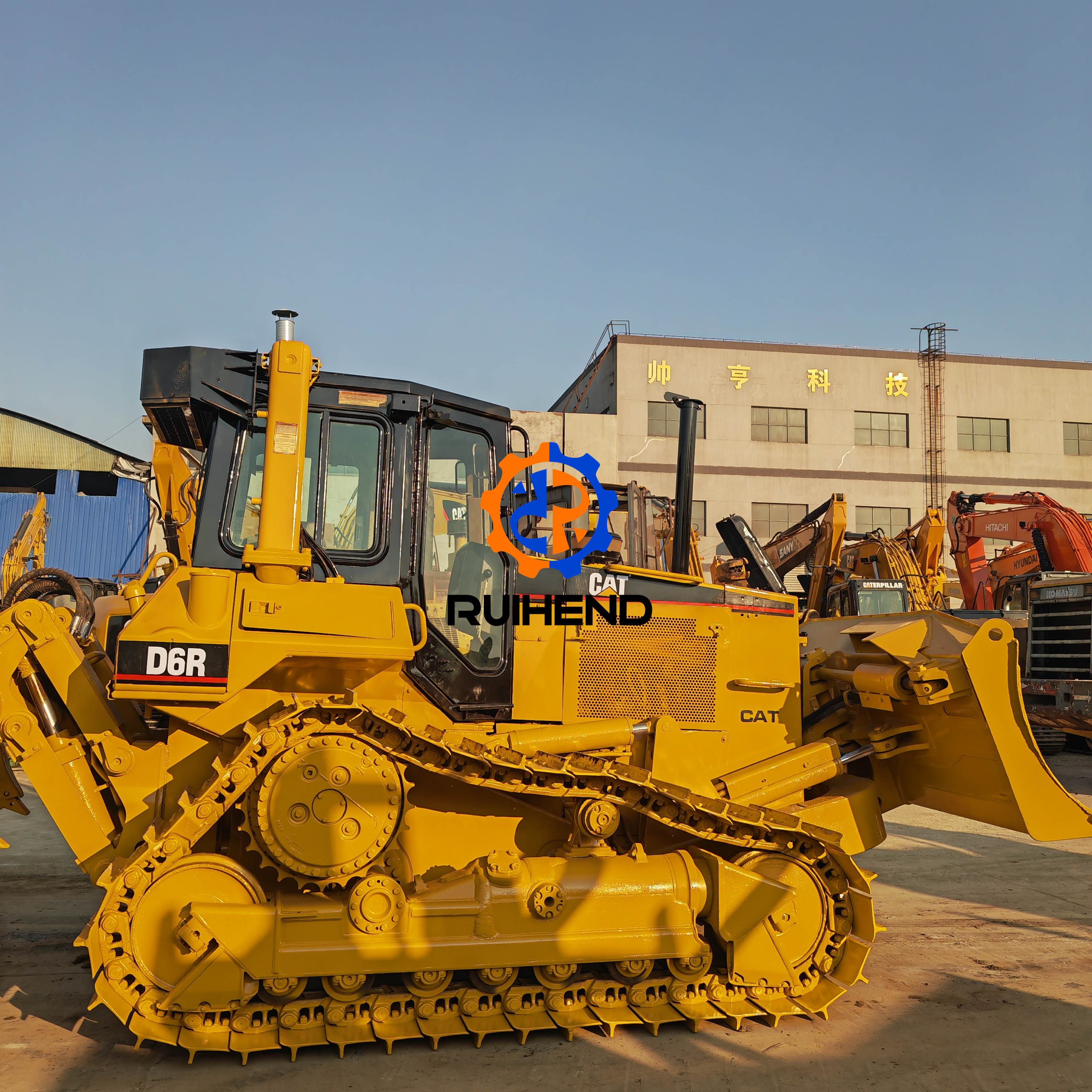 Бульдозер Caterpillar D6r, строительная машина, тяжелое оборудование, хорошее состояние, продажа в Шанхае