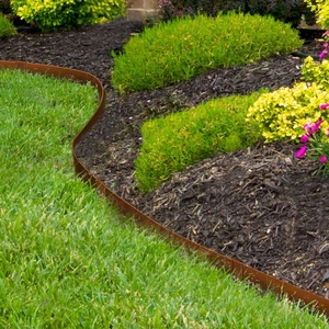 Bordure de paysage en acier corten personnalisée Bordure corten en métal Finish14-Gauge patinée par la <span class=keywords><strong>rouille</strong></span> Bordure pour pelouse et cour - Product Image 4