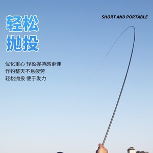 Ultra Short <b>Mini</b> <b>Hand</b> Rod 2M Medium Fast Action Shrimp Fishing Rod For Stream Rivers Pocket Sized Portable Design - Product Image 1