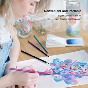KALOUR Offre Spéciale <span class=keywords><strong>Crayon</strong></span> <span class=keywords><strong>aquarelle</strong></span> premium 72 couleurs pas cher dans un tube cylindrique en carton - Product Image 2