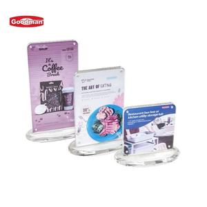 Pantalla de mesa transparente Tarjeta de menú de restaurante de plástico Soporte de señal de menú de acrílico Soporte de mesa Soporte de menú - Product Image 5