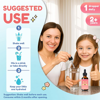 Complément Liquide Détoxifiant en Gouttes de Zéolite Micronisée Végétalienne Sans Sucre pour Enfants, Marque Privée OEM, avec Vitamines B12, D3 et C