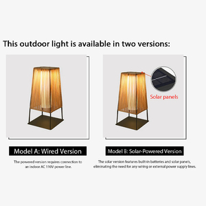 Lampe <span class=keywords><strong>de</strong></span> sol extérieure moderne en métal et plastique tressé, applique murale pour villa, jardin, patio, éclairage minimaliste <span class=keywords><strong>de</strong></span> style architectural en rotin - Product Image 3