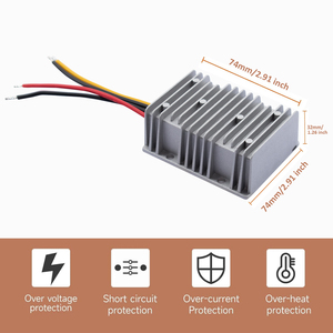 Điều chỉnh điện áp 36V 48V đến 12V 30A bước xuống <span class=keywords><strong>DC</strong></span>-<span class=keywords><strong>DC</strong></span> chuyển đổi điện cho Golf giỏ hàng rvs Ebike <span class=keywords><strong>DC</strong></span> chuyển đổi - Product Image 4