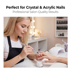 Pinceau à ongles en acrylique Kolinsky personnalisable, manche irisé violet cristal, pour salon, maison, manucure DIY, extension d'ongles, sculpture - Product Image 5