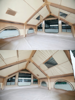 Tente de camping gonflable d'hiver, imperméable, grande tente familiale de glamping pour 8 à 10 personnes, 4 saisons, tente gonflable d'extérieur pour le camping