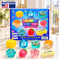 KAITONG Coffret Cadeau de 8 Jouets Sensoriels Assortis avec Formes Alimentaires, Flocons de Neige et Cubes Océaniques pour la Revente, Jouets à Presser Moelleux